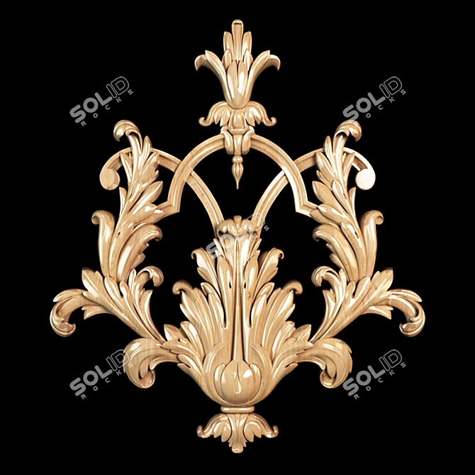 Baroque Carving: Classic Design for CNC and Renders 3D model image 3