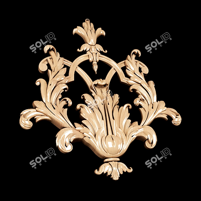 Baroque Carving: Classic Design for CNC and Renders 3D model image 4