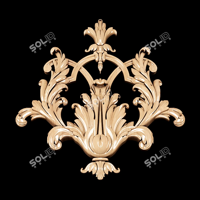 Baroque Carving: Classic Design for CNC and Renders 3D model image 5