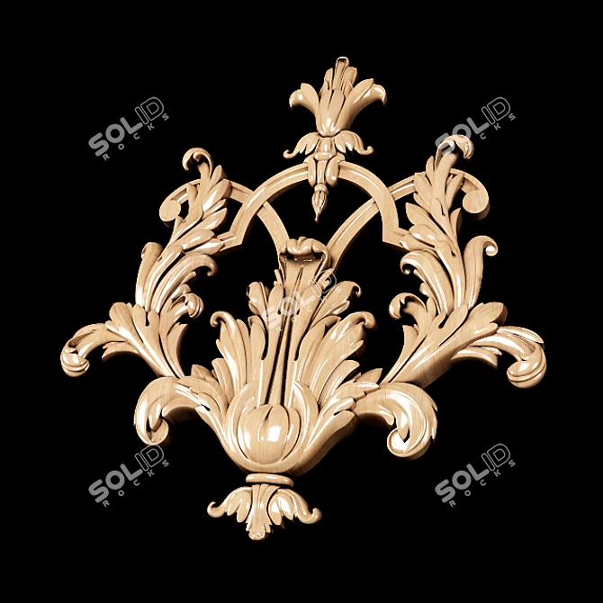 Baroque Carving: Classic Design for CNC and Renders 3D model image 6