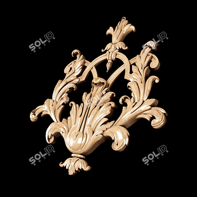 Baroque Carving: Classic Design for CNC and Renders 3D model image 7