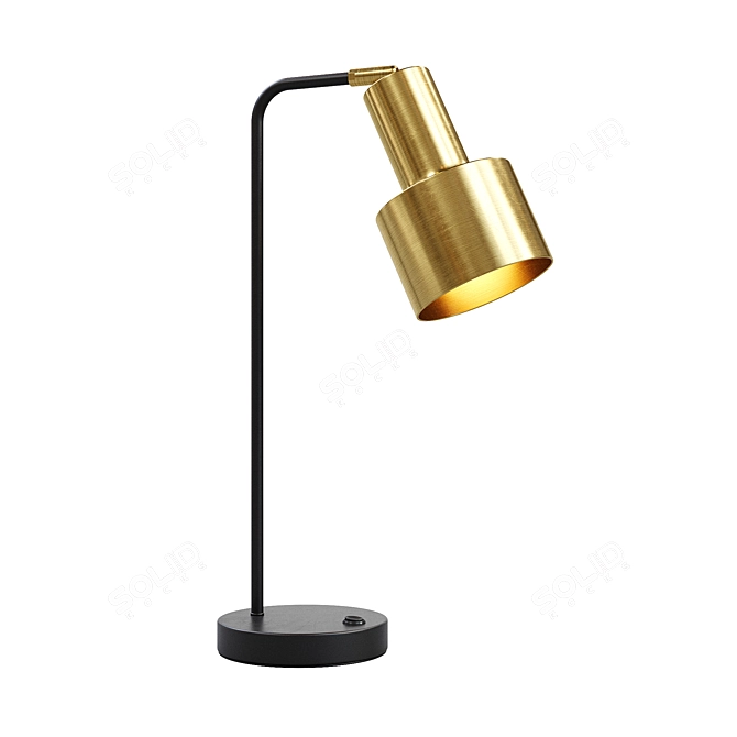Elegant Metal Desk Lamp 3D model image 2