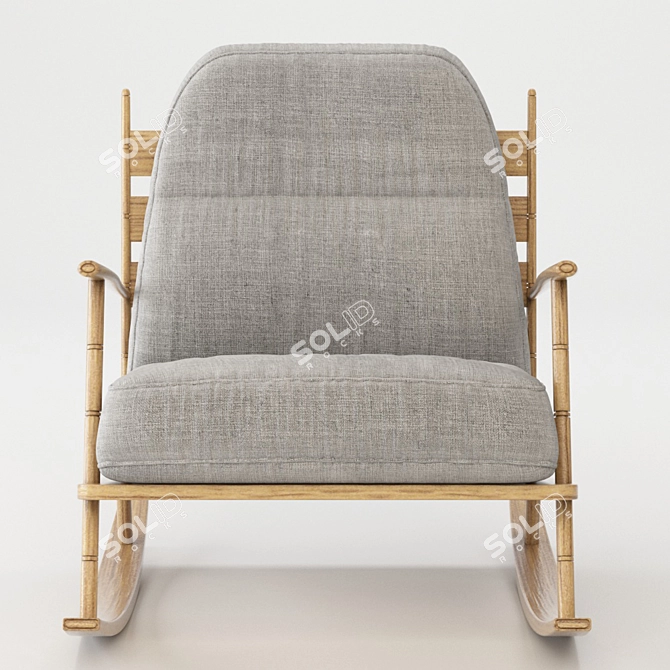 Modern Rocking Chair: Stylish, Comfortable, and Compact 3D model image 3