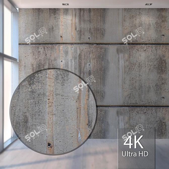 Seamless Concrete Texture: High Resolution & Detail 3D model image 1