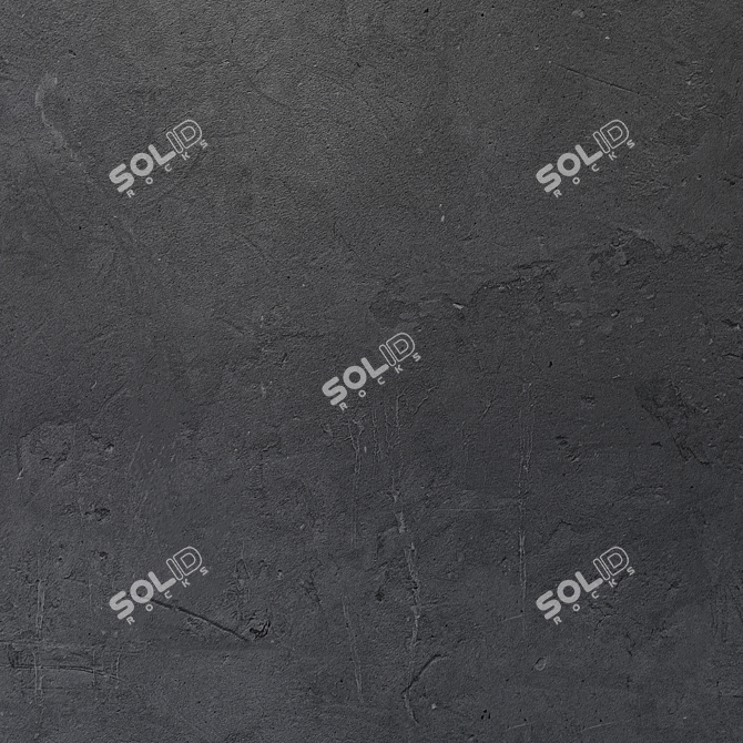 Sleek Black Concrete Texture 3D model image 4