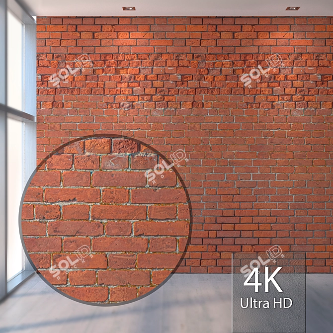 Title: Vintage Brickwork Texture 3D model image 2