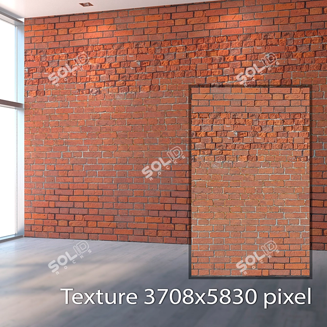 Title: Vintage Brickwork Texture 3D model image 3