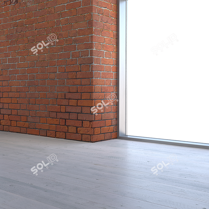 Title: Vintage Brickwork Texture 3D model image 4