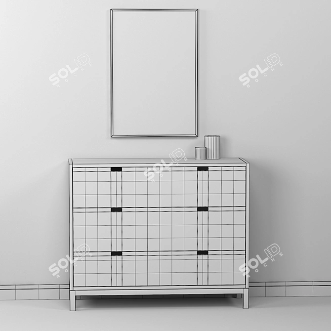 Stylish Loft Chest of Drawers 3D model image 4