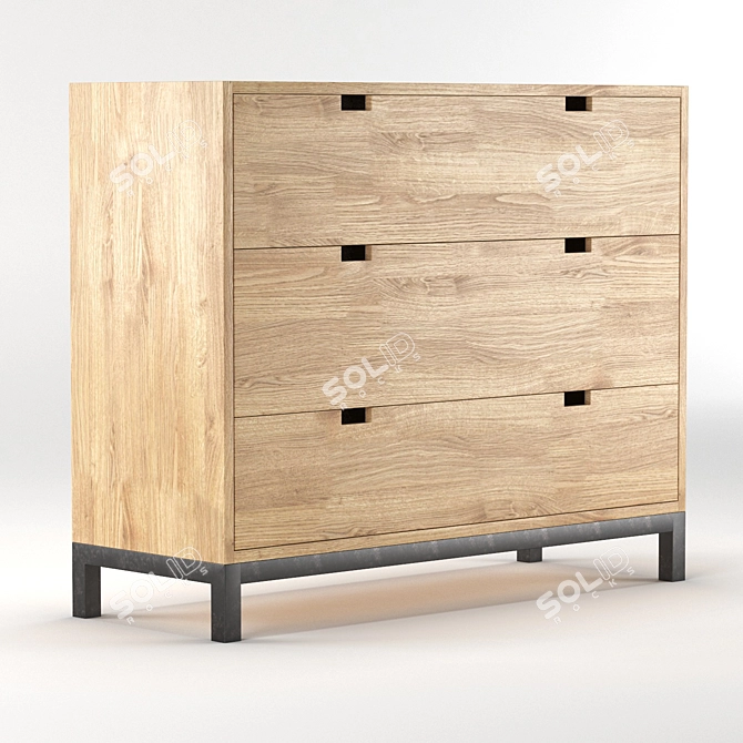 Stylish Loft Chest of Drawers 3D model image 5