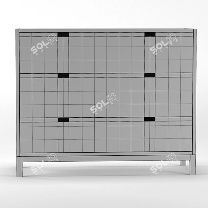 Stylish Loft Chest of Drawers 3D model image 8