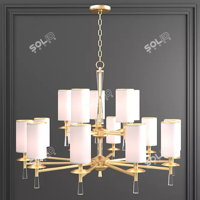 Glamorous Jessica 10+5 Chandelier 3D model image 1