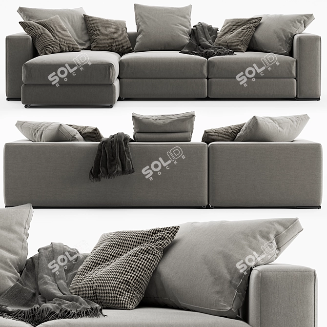 Ananta Class 3D Sofa 3D model image 2