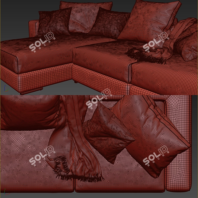 Ananta Class 3D Sofa 3D model image 5