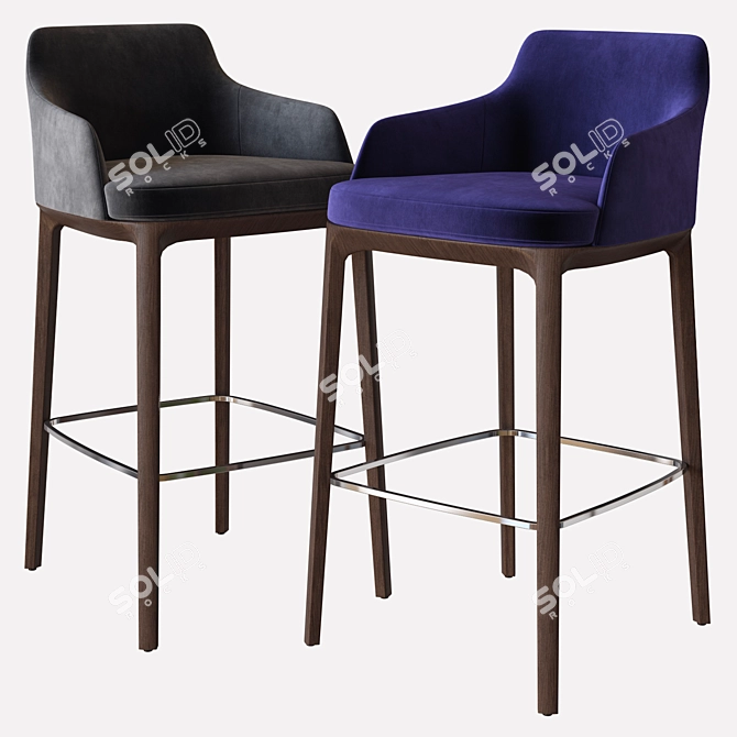 Sophie Stool Poliform: Sleek and Stylish 3D model image 1