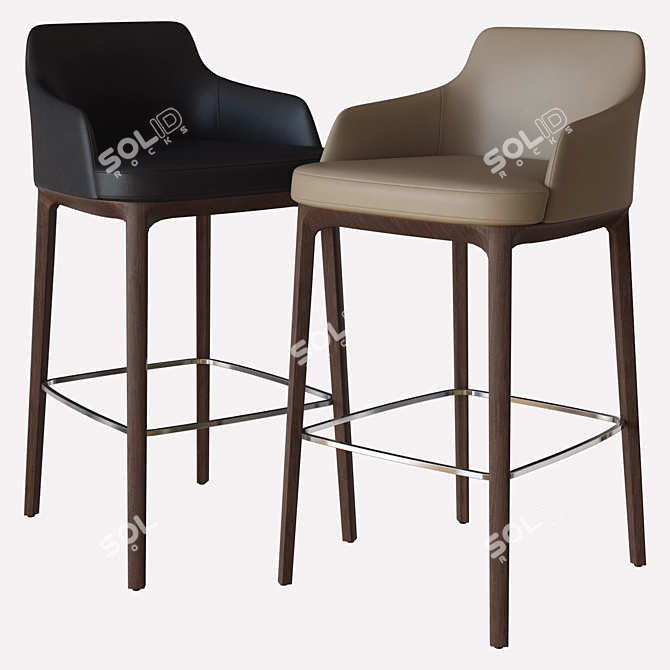 Sophie Stool Poliform: Sleek and Stylish 3D model image 2