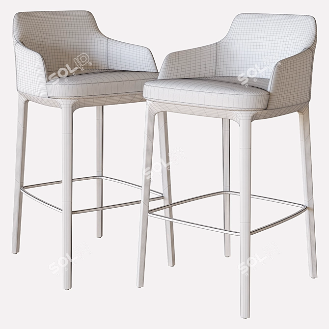 Sophie Stool Poliform: Sleek and Stylish 3D model image 3