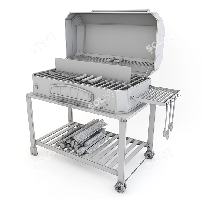 Grill 02: Portable BBQ Master 3D model image 5