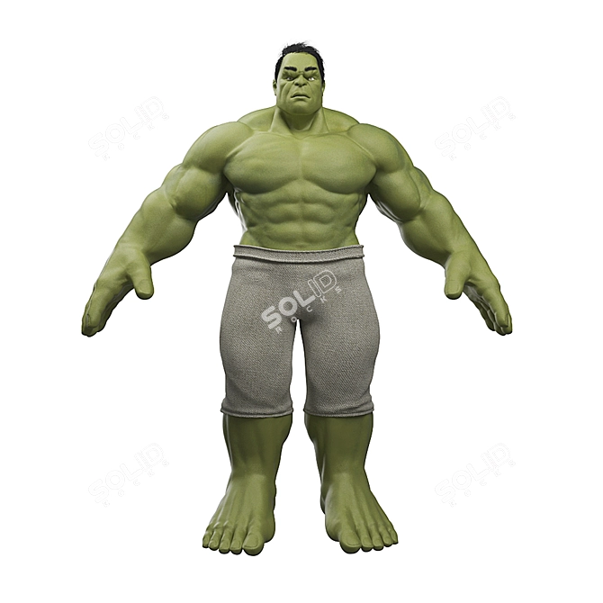 Incredible Hulk: Green Monster Marvel 3D model image 1