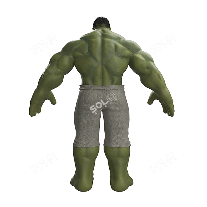 Incredible Hulk: Green Monster Marvel 3D model image 3