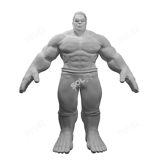 Incredible Hulk: Green Monster Marvel 3D model image 4