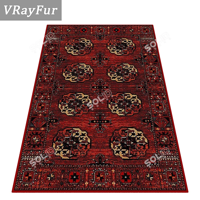 Luxury Carpet Set: High-Quality Textures 3D model image 2