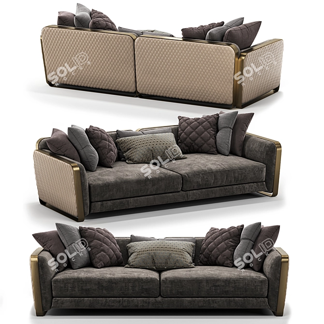 Contemporary Italian Sofa 3D model image 1