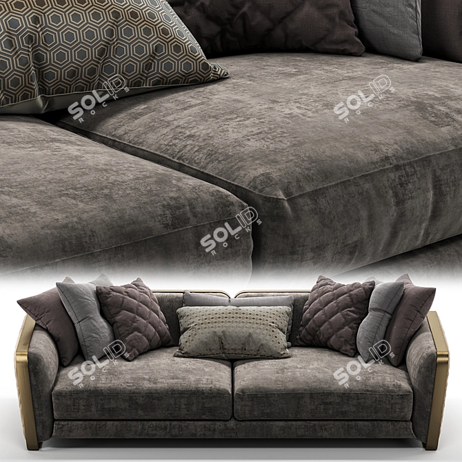 Contemporary Italian Sofa 3D model image 4