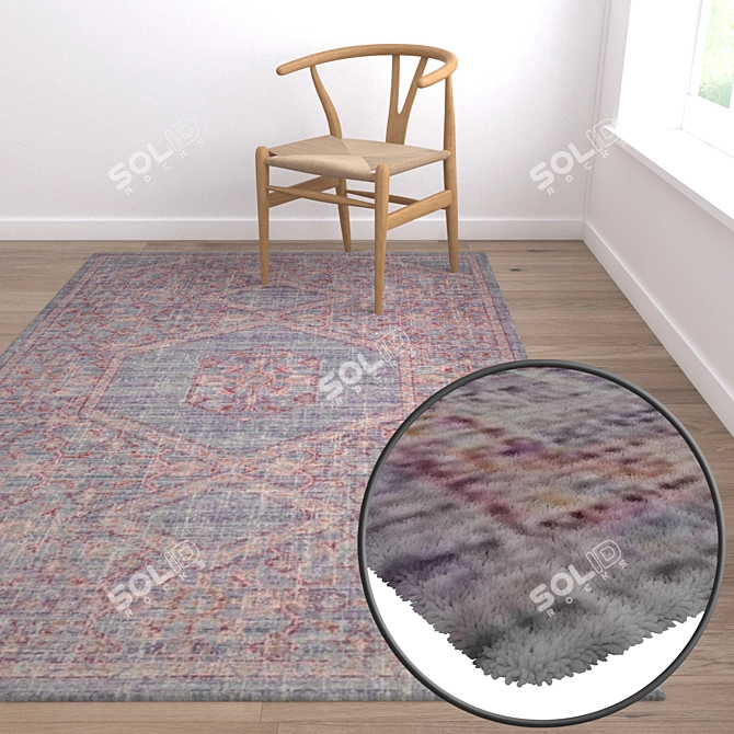 Versatile Carpets Set: High-Quality Textures 3D model image 5