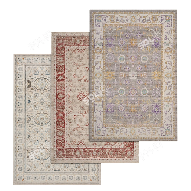 Versatile High-Quality Carpet Set 3D model image 1