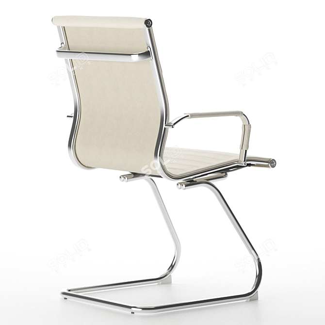 Solaro Conference Leather Office Chair 3D model image 2