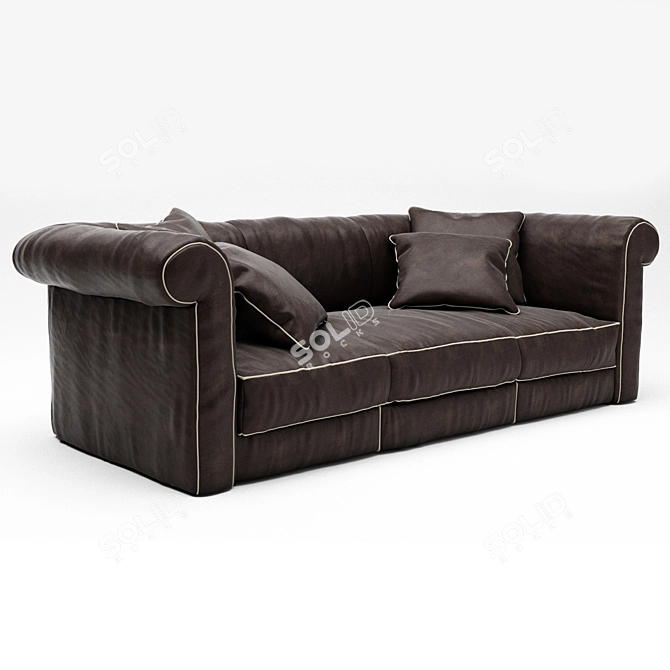 Luxury Baxter Alfred Soft Sofa 3D model image 2