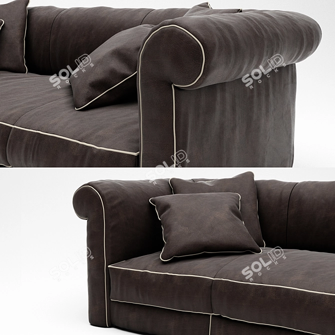 Luxury Baxter Alfred Soft Sofa 3D model image 8