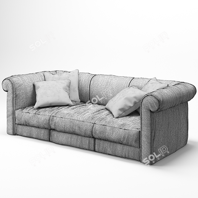 Luxury Baxter Alfred Soft Sofa 3D model image 10