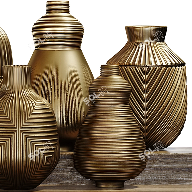 Versatile Decorative Vase Collection 
Elegant Vase Set for 3ds Max 
Stylish Vase Bundle for 3D model image 3