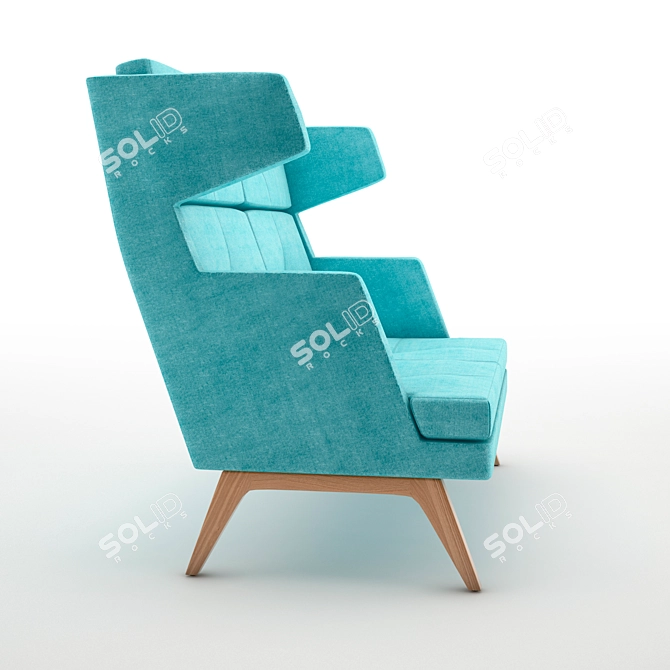 Luxury Comfort: October High Sofa 3D model image 3