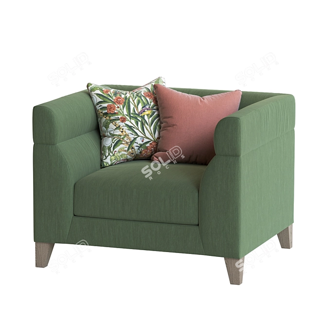 Boystown Chair: Classic Comfort in Contemporary Style 3D model image 1