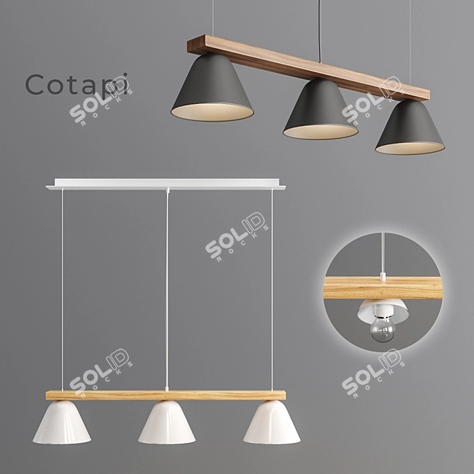 Modern Duo Lamp Set by La Redoute 3D model image 1