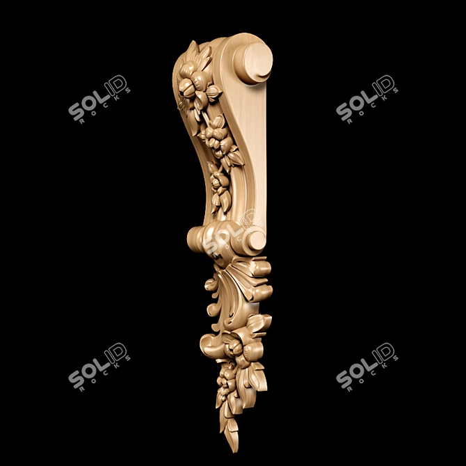 Baroque Bracket Model - High-Quality Design 3D model image 5