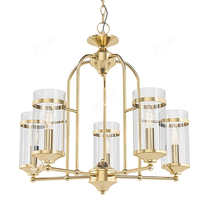 Industrial Loft Hanging Chandelier 3D model image 1