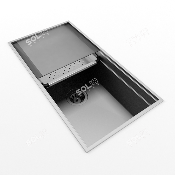 Sleek Sink Kit: Lowpoly/Highpoly! 3D model image 1