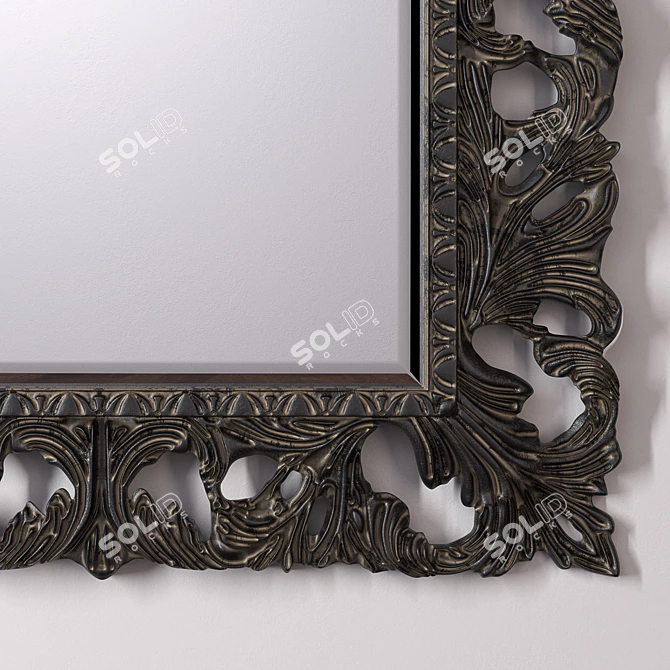 Title: Victorian Noir Mirror 3D model image 2