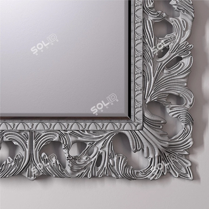 Title: Victorian Noir Mirror 3D model image 3