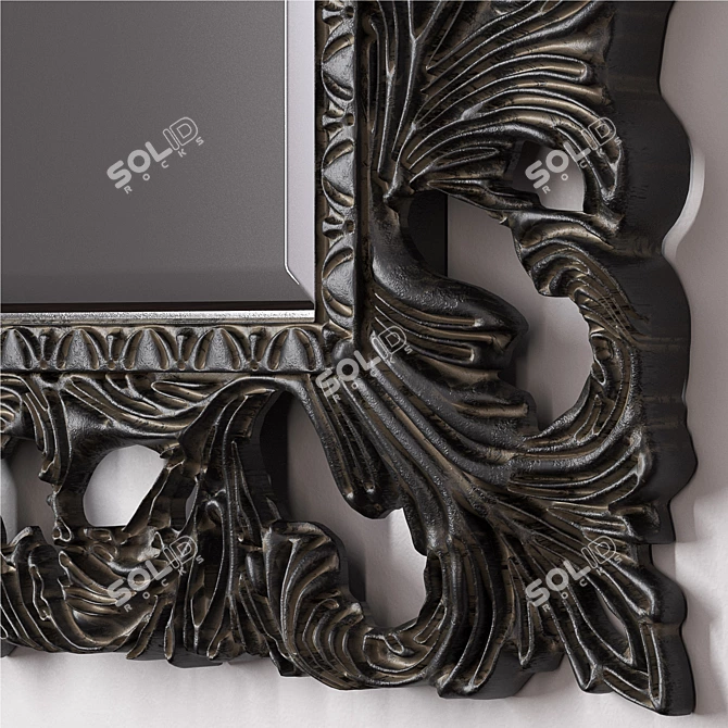 Title: Victorian Noir Mirror 3D model image 4