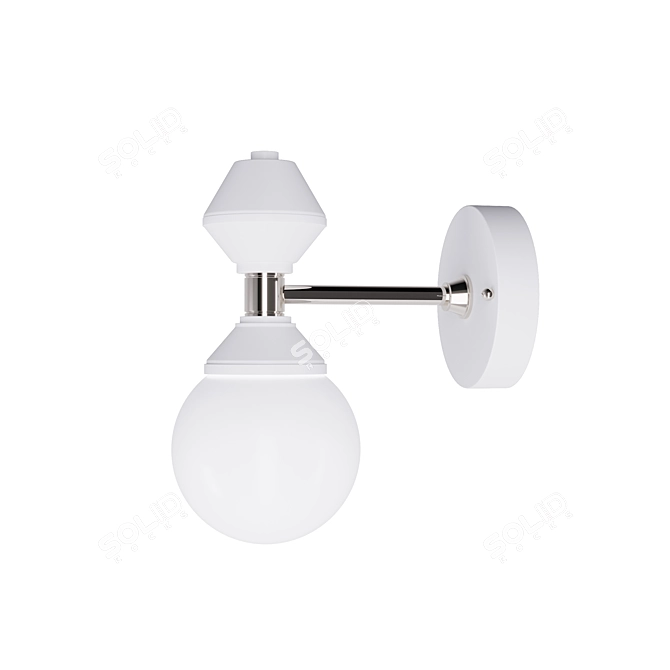 Modern Brass Sconce: Dome #3 3D model image 4