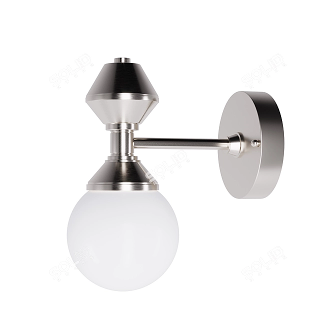 Modern Brass Sconce: Dome #3 3D model image 6