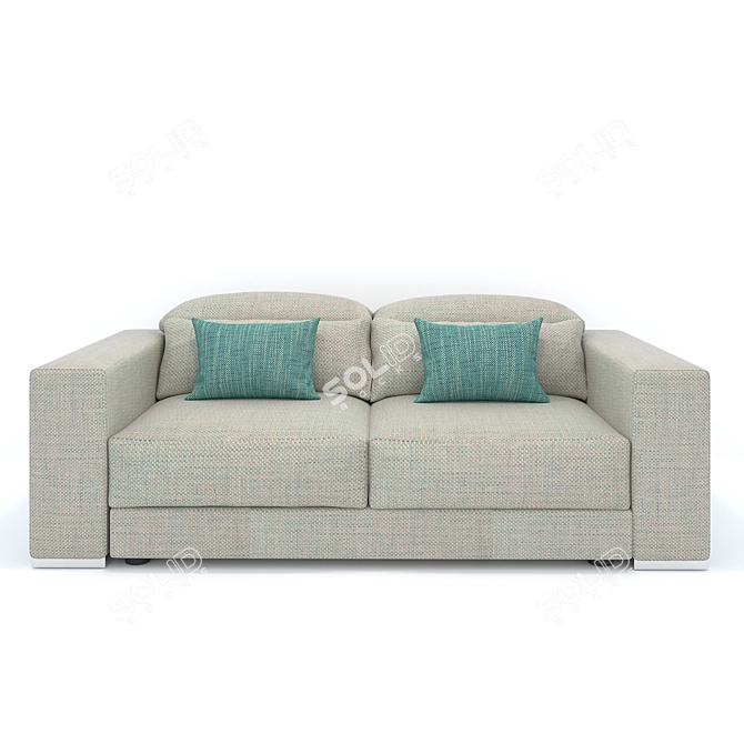 Foldable Singapore 3-seat Couch 3D model image 2