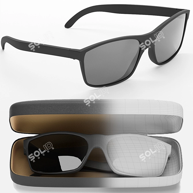 Elegant Sunnies with Case 3D model image 3