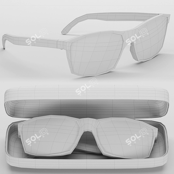 Elegant Sunnies with Case 3D model image 4