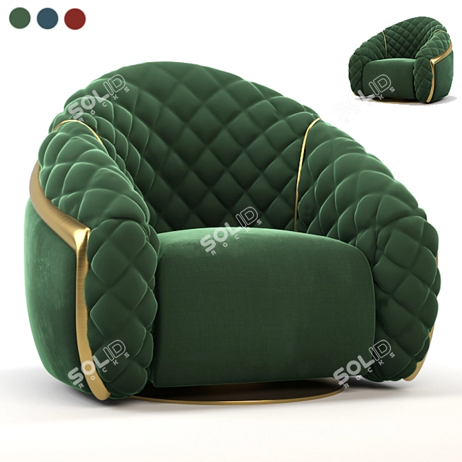 Elegant Cantori Portofino Armchair 3D model image 1